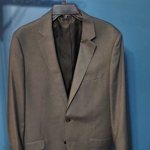 Calvin Klein Grey 100% Wool 42L Suit Jacket